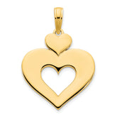 14ky Cut Out Heart Pendant