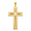 14k Fancy Sandblasted Cross Pendant