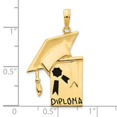 14k Epoxy Graduation Cap and Diploma Pendant