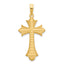 Cross Pendant in 14K Yellow Gold, 15x25mm Textured - Sophia Jewelers