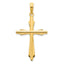 Fancy Cross Pendant in 14K Yellow Gold, 17x28mm - Sophia Jewelers