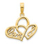 Love Infinity Heart Charm in 14K Yellow Gold, 22mm - Sophia Jewelers
