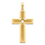 14k Polished and Satin Cross Pendant