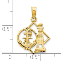 14ky Lighthouse and Anchor Charm