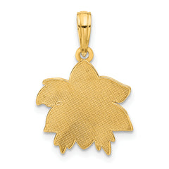 14k Polished Poinsettia Floral Pendant