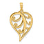 Leaf Pendant in 14K Yellow Gold, 30mm - Sophia Jewelers