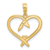 14k Fancy Heart Charm