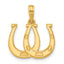14k Polished Double Horseshoe Pendant