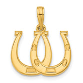 14k Polished Double Horseshoe Pendant