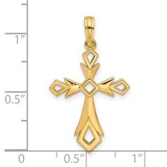 14k Fancy Cross Charm
