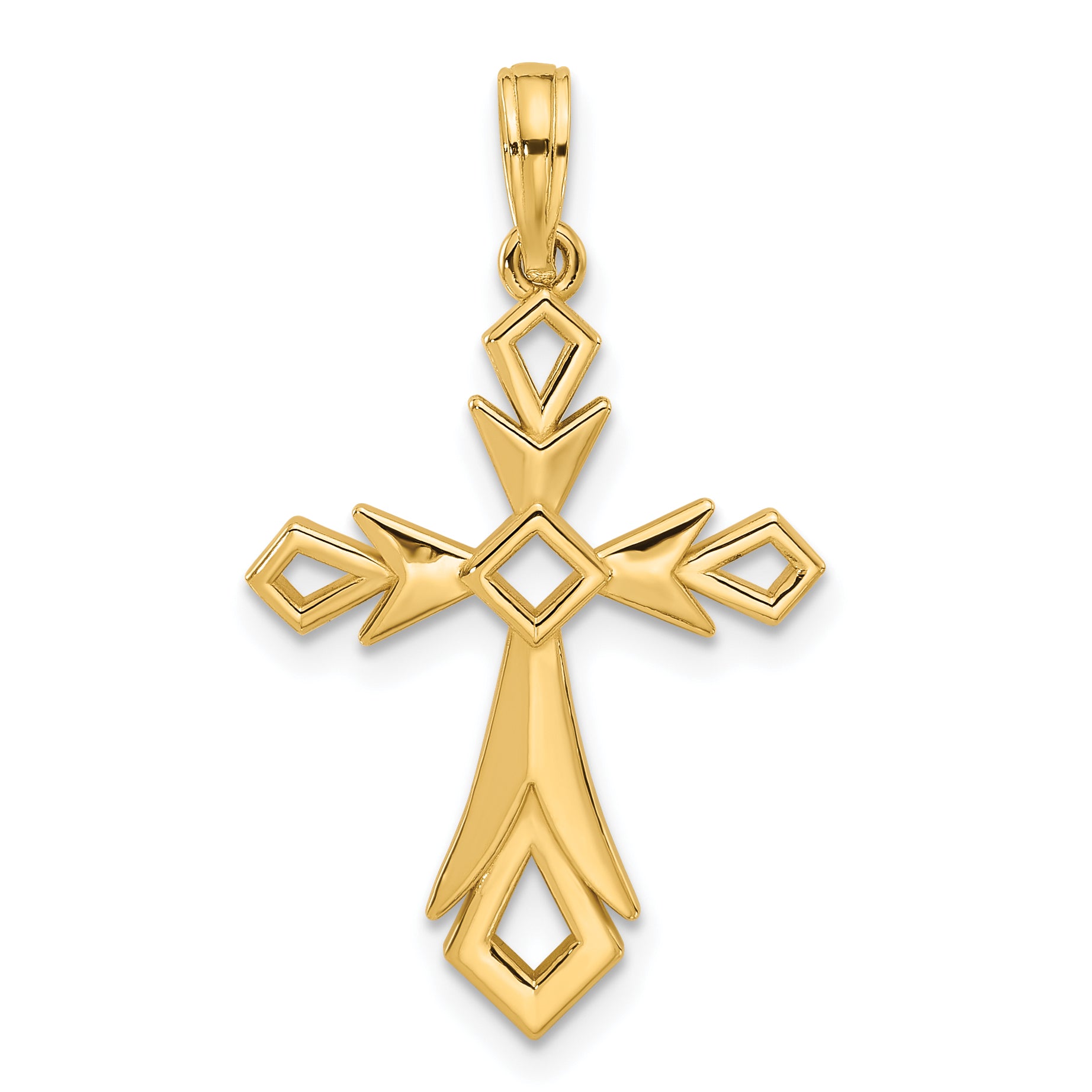 14k Fancy Cross Charm
