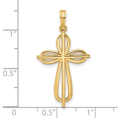 14KY Fancy Cross Charm