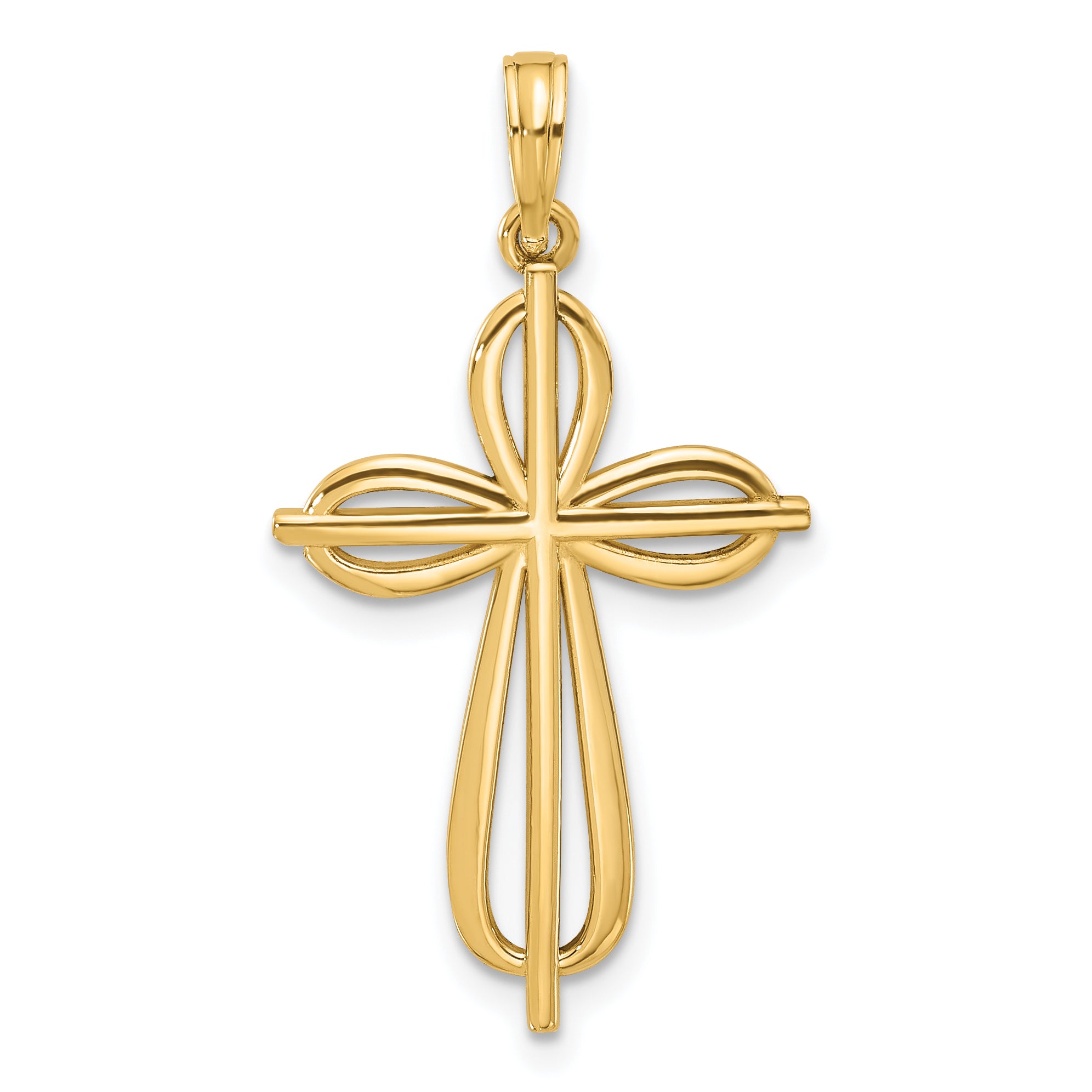 14KY Fancy Cross Charm