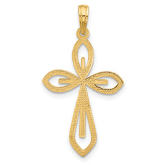 14KY Fancy Two Cross Charm