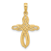 14KY Fancy Cross Charm