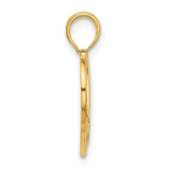 14K Polished Fancy Love Heart Charm