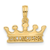 14K Polished PRINCESS Crown Charm