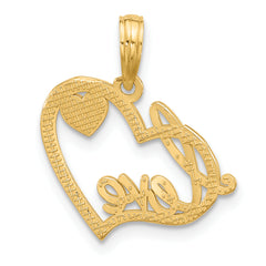 14K Polished Fancy Love and Hearts Charm