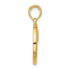 14k Polished Round Sagittarius Pendant