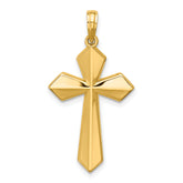 14K Polished Pointed Christian Cross Pendant