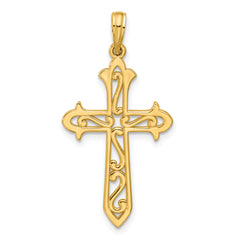14K Polished Cross Pendant