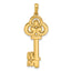 14K Polished Fancy Key Pendant