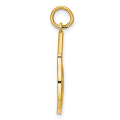 14K Polished Tennis Racket Pendant