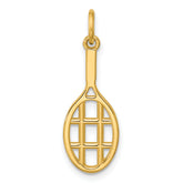 14K Polished Tennis Racket Pendant