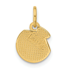 14K Polished Textured Seashell Pendant