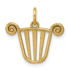 14K Polished Lyre Pendant