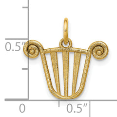 14K Polished Lyre Pendant