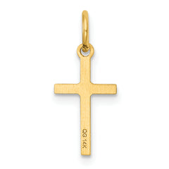 14k Polished Cross Charm