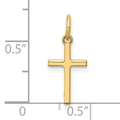 14k Polished Cross Charm