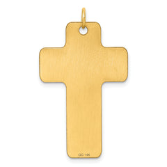 14k Polished Cross Charm