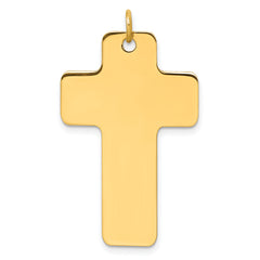 14k Polished Cross Charm