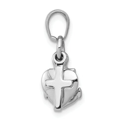 14K White Gold 3D Faith, Hope and Charity Charm