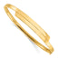 2/16 Bypass Round Bangle Bracelet in 14K Yellow Gold, 7.4mm, 7 Inch - Sophia Jewelers
