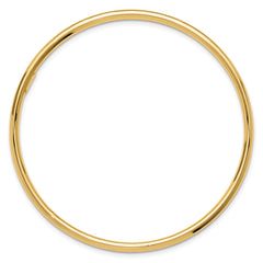14k Polished 3.00mm Slip-on Round Bangle Bracelet