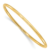 14k Polished 3.00mm Slip-on Round Bangle Bracelet