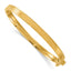 Oval Bangle Bracelet in 14K Yellow Gold, 13mm Hinged - Sophia Jewelers