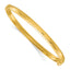 Oval Bangle Bracelet in 14K Yellow Gold, 4.66mm Diamond-Cut Hinged - Sophia Jewelers