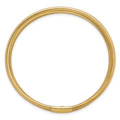 14k Polished Five Strand Mesh Stretch Round Bracelet