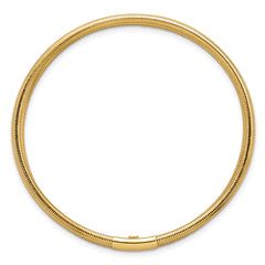 14k Polished Three Strand Mesh Stretch Round Bracelet