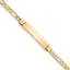 Figaro Link Plate ID Bracelet in 14K Yellow Gold, 5.5mm, 7 Inch - Sophia Jewelers