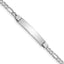14K White Gold Figaro ID Bracelet 3.5mm