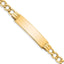 14k Polished Semi-Solid Chain/Solid Plate 5.9mm Curb Link 37.5x9mm Plate 7 inch ID Bracelet - Sophia Jewelers