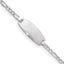 14K White Gold Figaro ID Bracelet 2.5mm