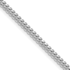 14k WG 3.5mm Solid Miami Cuban Chain