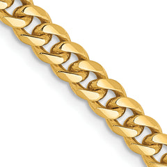 14K 26 inch 4.25mm Solid Miami Cuban Link with Lobster Clasp Chain
