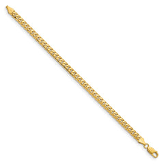 14K 9 inch 5.5mm Solid Miami Cuban Link with Lobster Clasp Chain